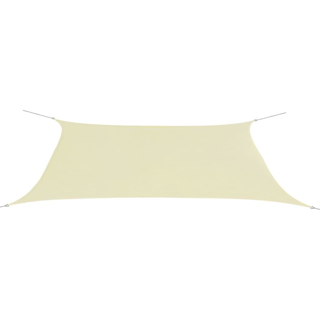 Copertina tip parasolar, dreptunghiular, vidaXL, Tesatura, 4 x 6 m, Crem