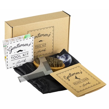 Set de ingrijire barba Gentlemen's Comb Kit cu Perie barba par natural mistret, Pieptan contur barba din otel, Pelerina de tuns barba, Ghid aranjarea barbii Conceptool Set de ingrijire barba Gentlemen's Comb Kit cu Perie barba par natural mistret, Pieptan contur barba din otel, Pelerina de tuns barba, Ghid aranjarea barbii Conceptool