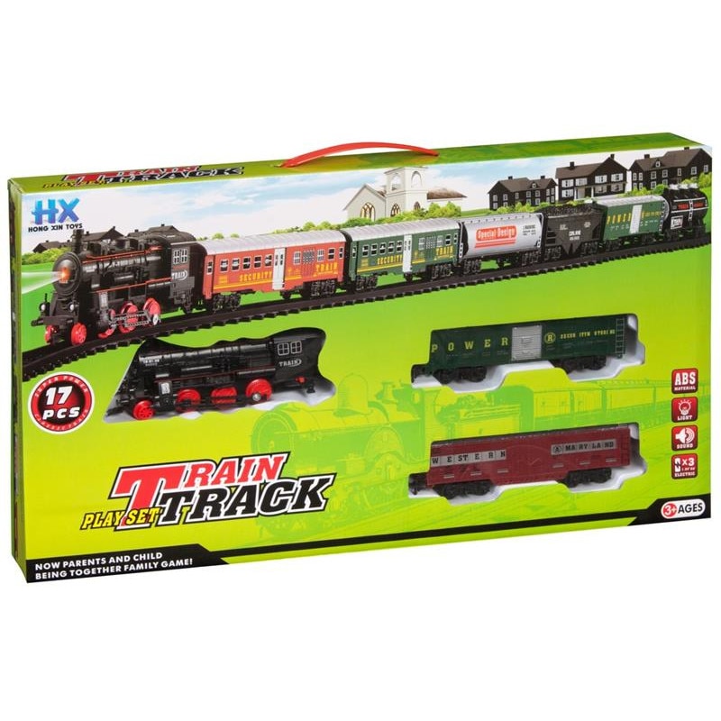 Trenulet clasic cu baterii 30 piese Multicolor