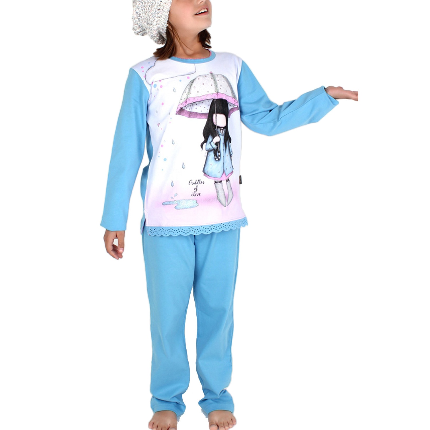 Pijama copii Gorjuss BBC - Puddle of Love, 8 ani