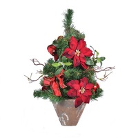 Brad Craciun Decorat In Vas Ceramic