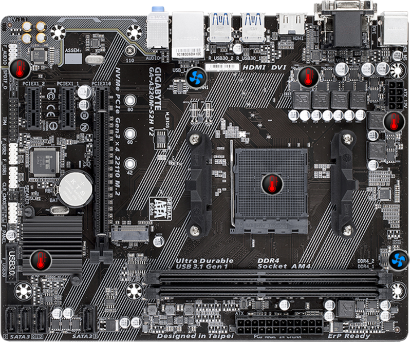 Gigabyte A320m S2h V2 A320 Gigabyte Motherboard Gigabyte GA A320M