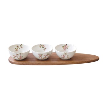 Set servire aperitive 4 piese  Set servire aperitive 4 piese