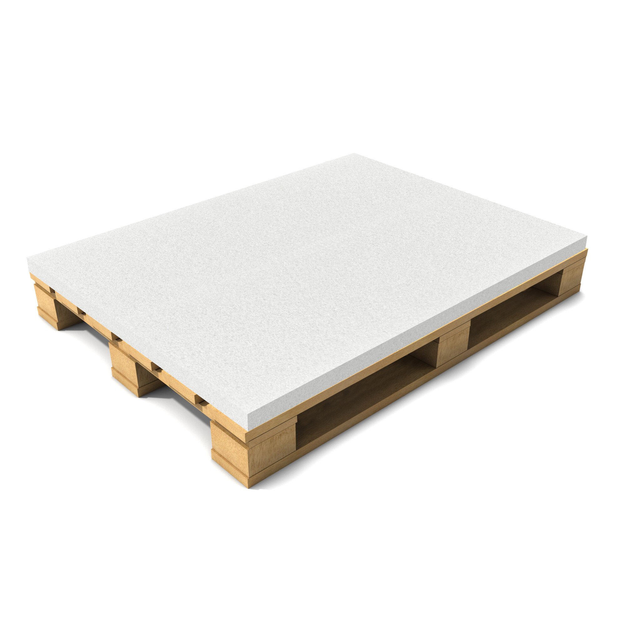 Burete fara husa pentru mobilier paleti gradina, 120 x 80 x 5 cm, poliuretan, alb