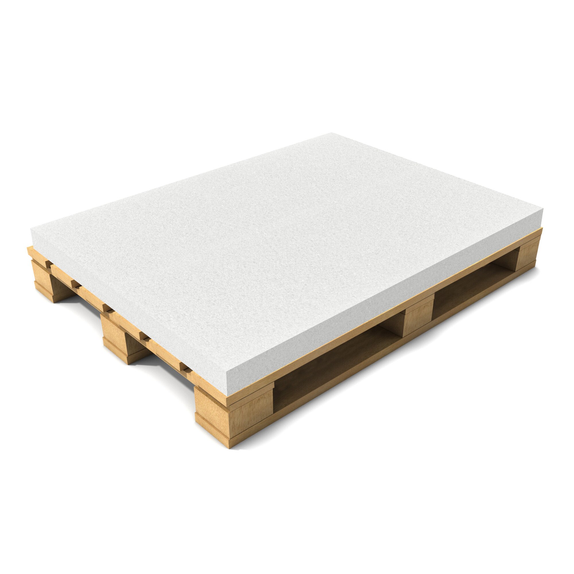 Burete fara husa pentru mobilier paleti gradina, 120 x 80 x 8 cm, poliuretan, alb