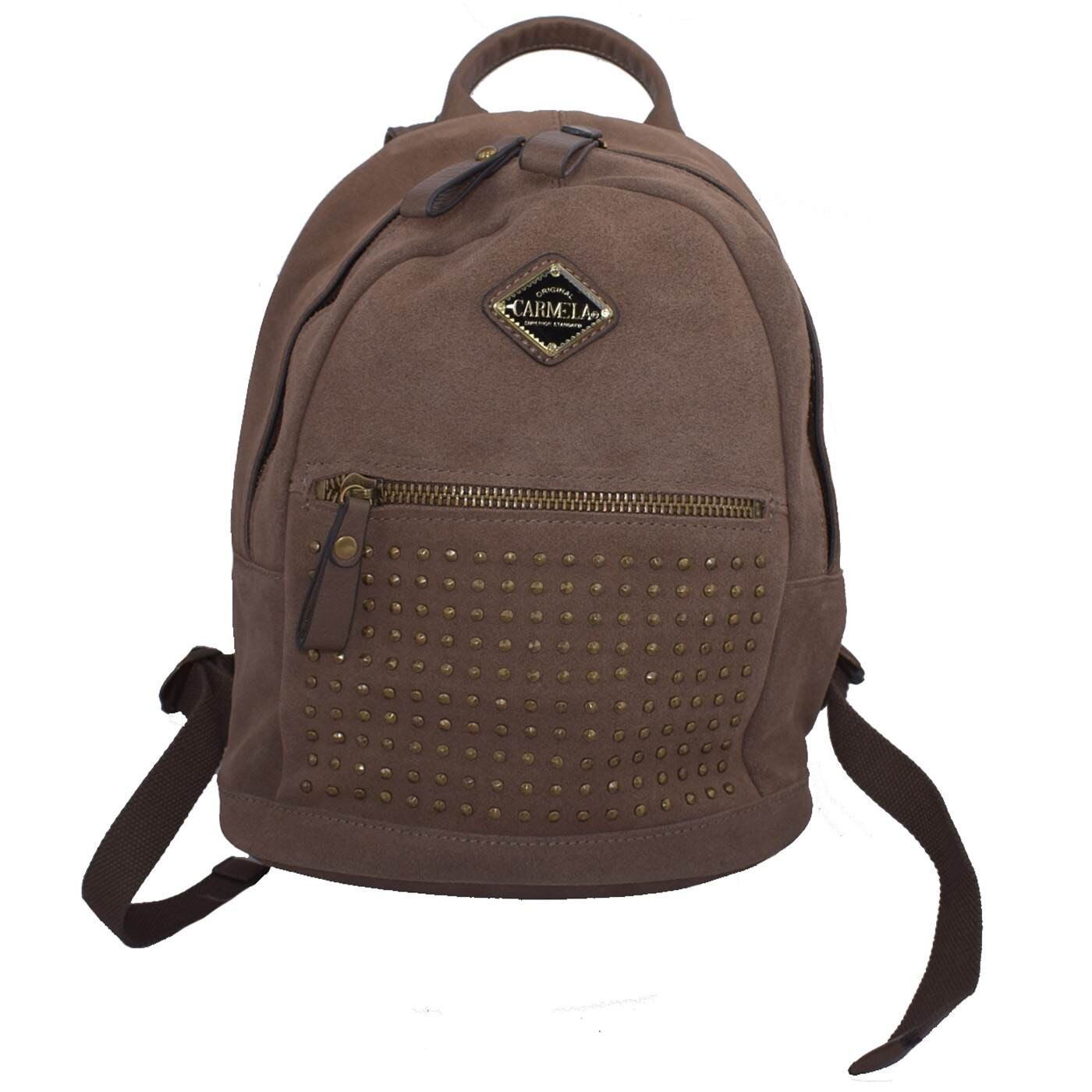 Geanta dama, din textil si piele, marca Carmela, 86044-18-01-44, taupe