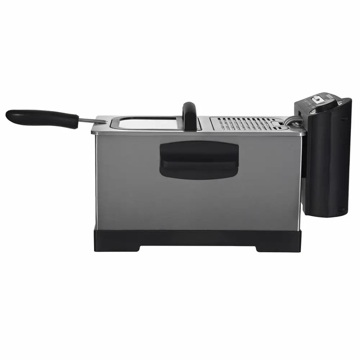 Фритюрник Taurus Professional 3 Plus. 2100 W, 3 l, маслопочистваща система, регулируем термостат, капак с метален филтър и ревизионно прозорче, термична защита, INOX