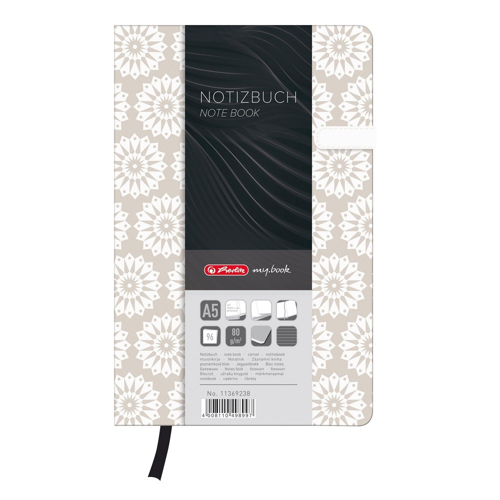 Agenda Herlitz My.Book A5, cu clapeta magnetica, motiv Pure