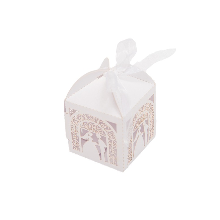 Marturie nunta/botez cutiuta alba miri