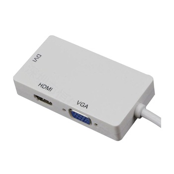 Hub 3 in1 DisplayPort la HDMI + VGA + DVI, 22 cm, HOPE R Hub 3 in1 DisplayPort la HDMI + VGA + DVI, 22 cm, HOPE R