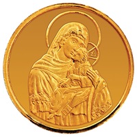 Medalie din aur Maica Domnului cu Pruncul 2.25 g