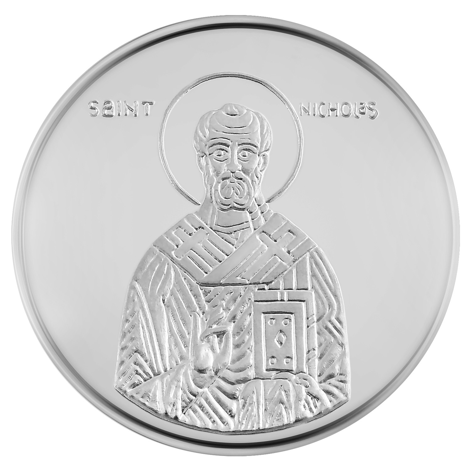 Medalie din argint Sf. Nicolae Facatorul de Minuni 15.55 g