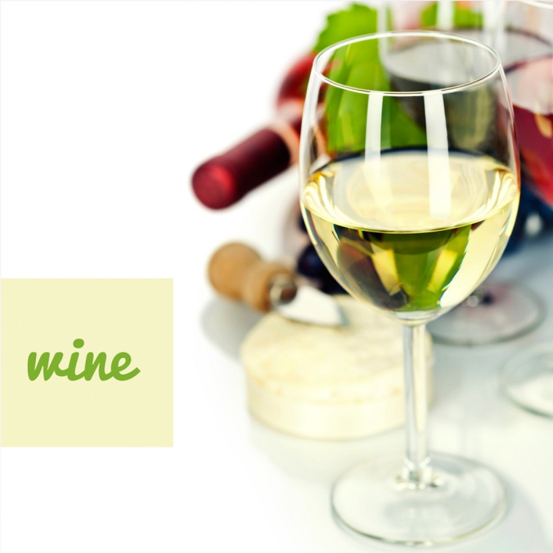 Tablou canvas, produs DekoStore, pentru bucatarie, inramat pe cadru de lemn, print HD, Vin alb si cascaval, 40x40 cm