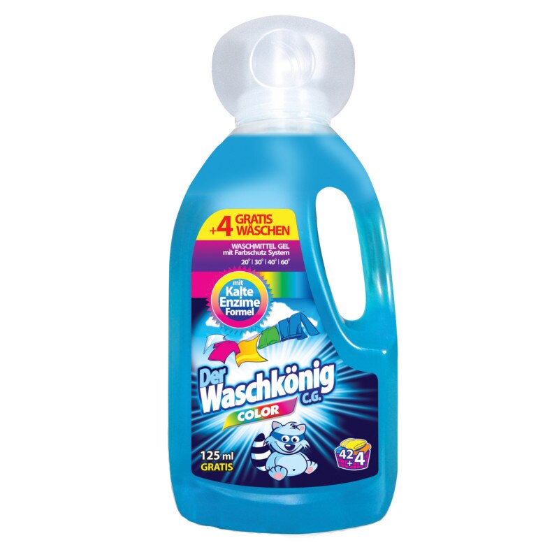 Detergent lichid Der Waschkönig C.G. Color, 1625 ml, 46 spalari