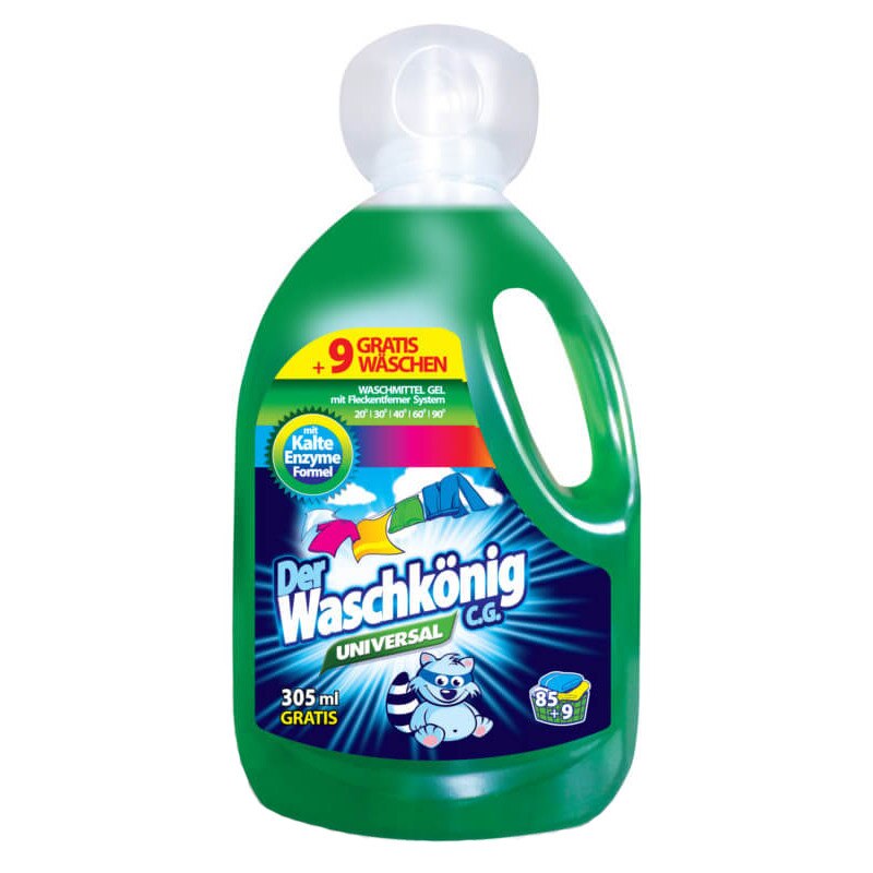 Detergent lichid Der Waschkönig C.G. Universal, 3305 ml, 94 spalari