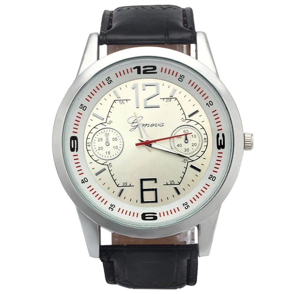 Ceas barbatesc elegant Geneva Grant, alb