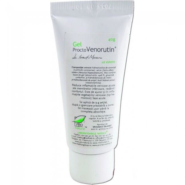 Set Procto Venorutin, capsule x 60 buc si gel 40 ml