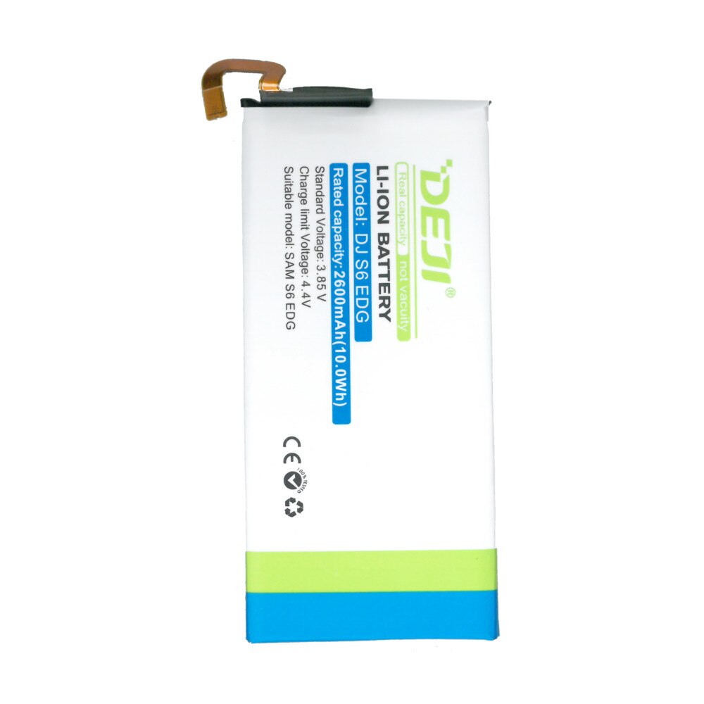 Acumulator Deji pentru Samsung Galaxy S6 Edge, 2600mAh, alb