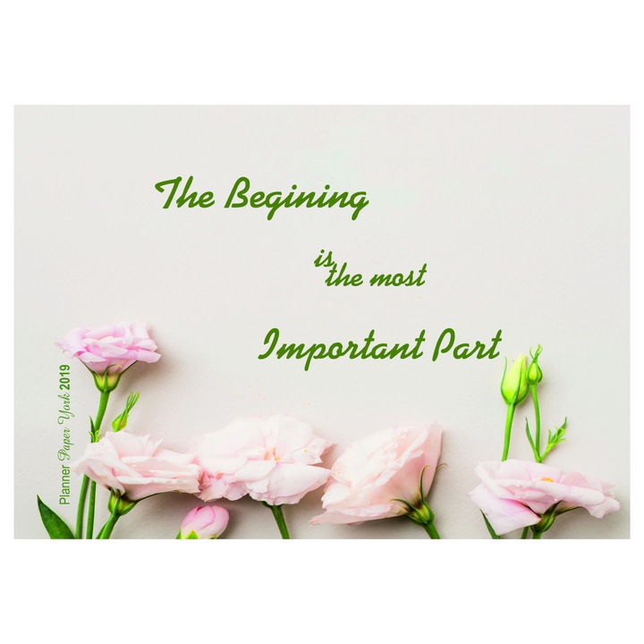 Planner saptamanal, tip caiet, A4 "The Beginning"