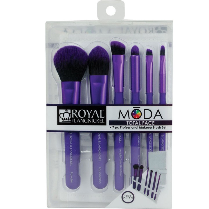 Moda Total Face Set Pensule 7 piese Mov
