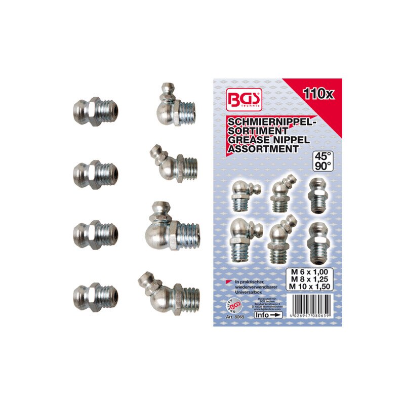 Set capete gresare 110buc/set, Producator BGS-Technic