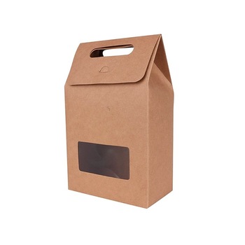 Cutiuta pliabila din carton natur cu fereastra 14 x 8 x 20 cm Cutiuta pliabila din carton natur cu fereastra 14 x 8 x 20 cm