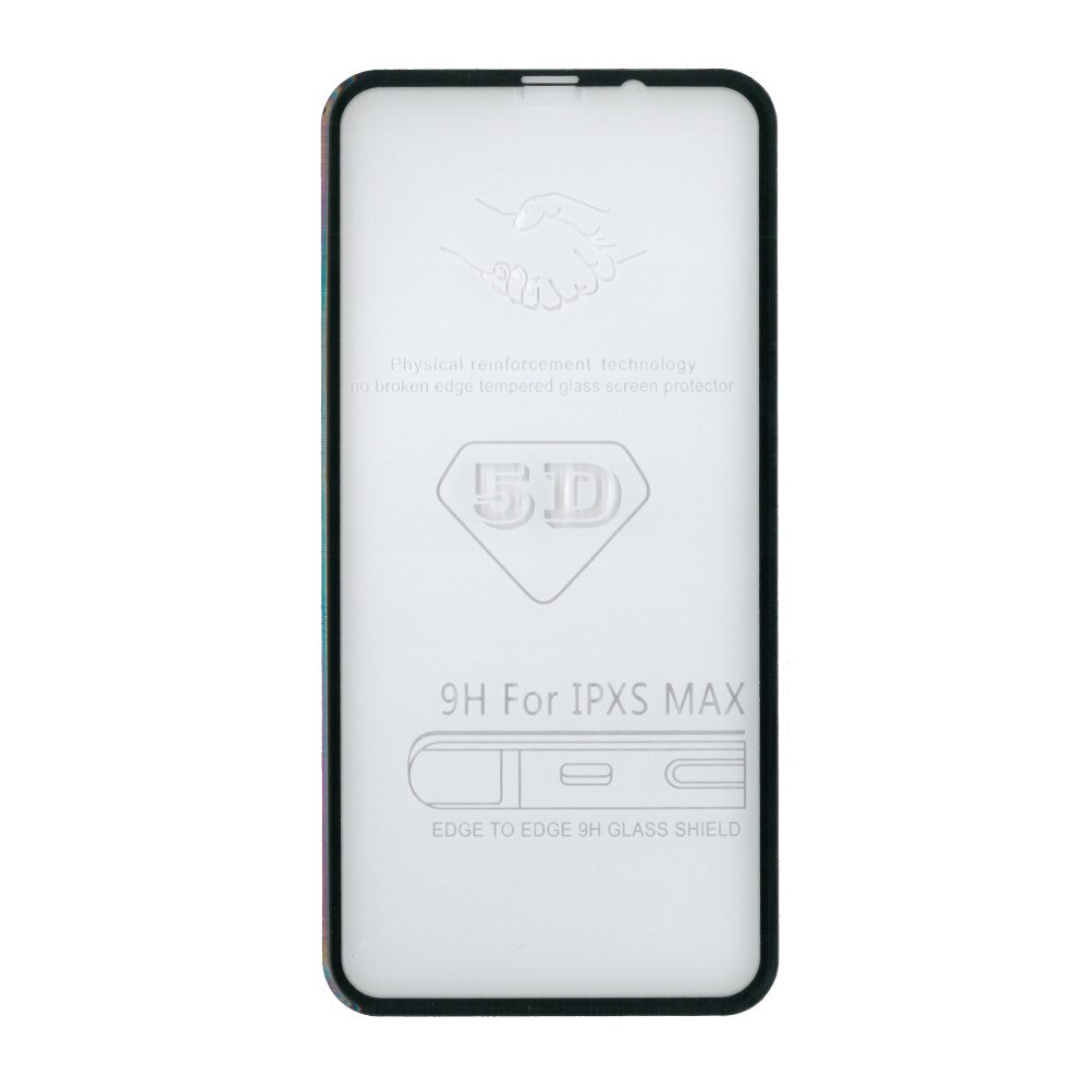 Folie sticla full size 3D, cu adeziv pe toata suprafata, EuroCELL, pentru iPhone XS Max, negru
