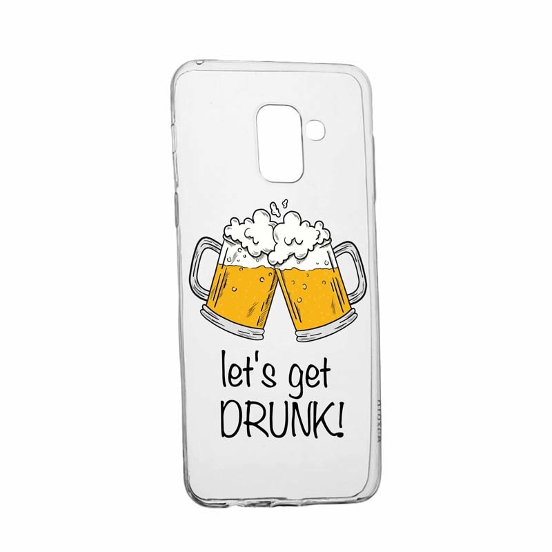 Husa pentru Samsung Galaxy A6 2018, Silicon, Slim, Let`s Get Drunk, 170