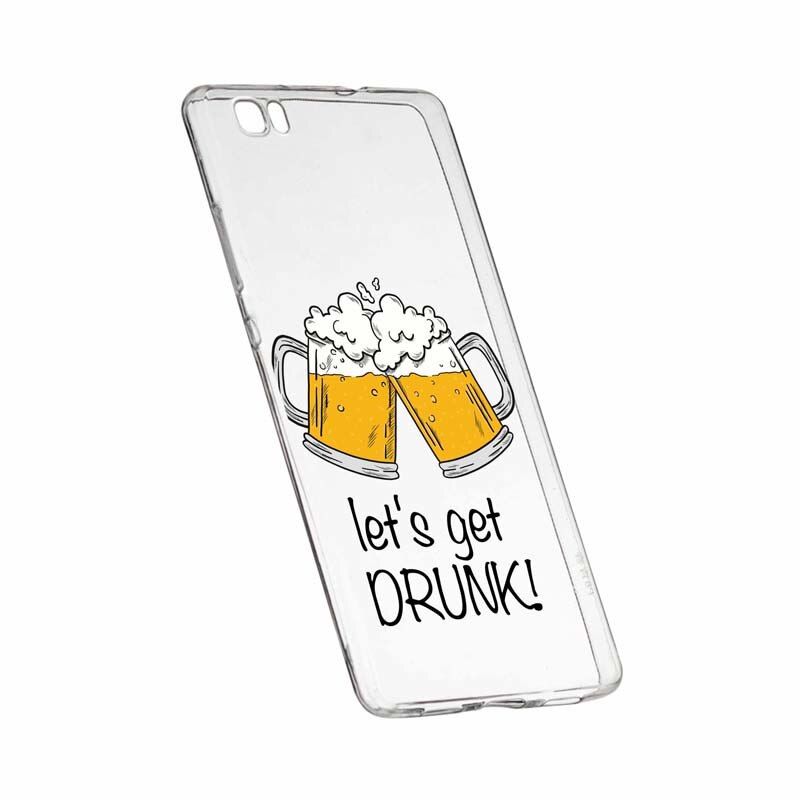 Husa pentru Huawei P8 LITE, Silicon, Slim, Let`s Get Drunk, 170