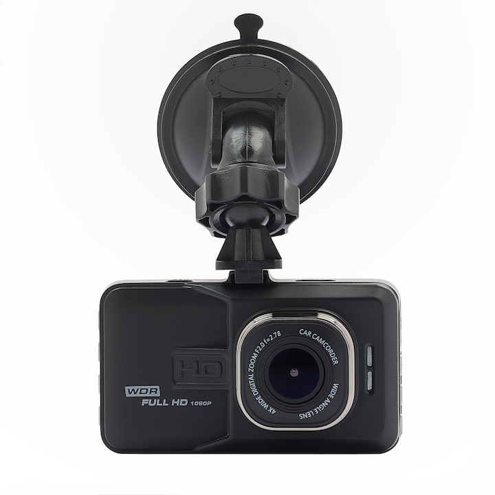 Автомобилна камера BigShot, WDR FULL HD 1080P, С настолна стойка за таблети или телефони, Черен