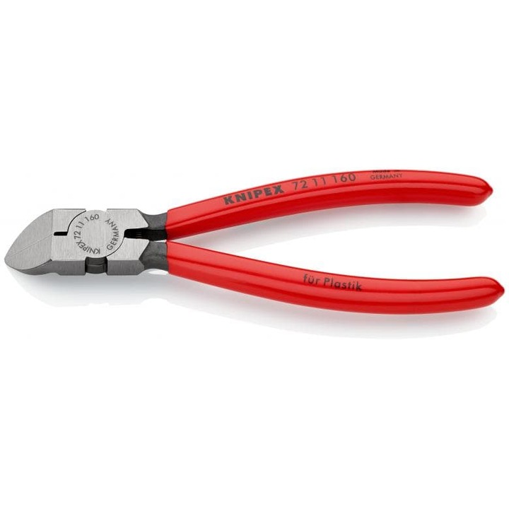 Cleste cu tais Knipex pentru plastic cu unghi de 45° 160 mm