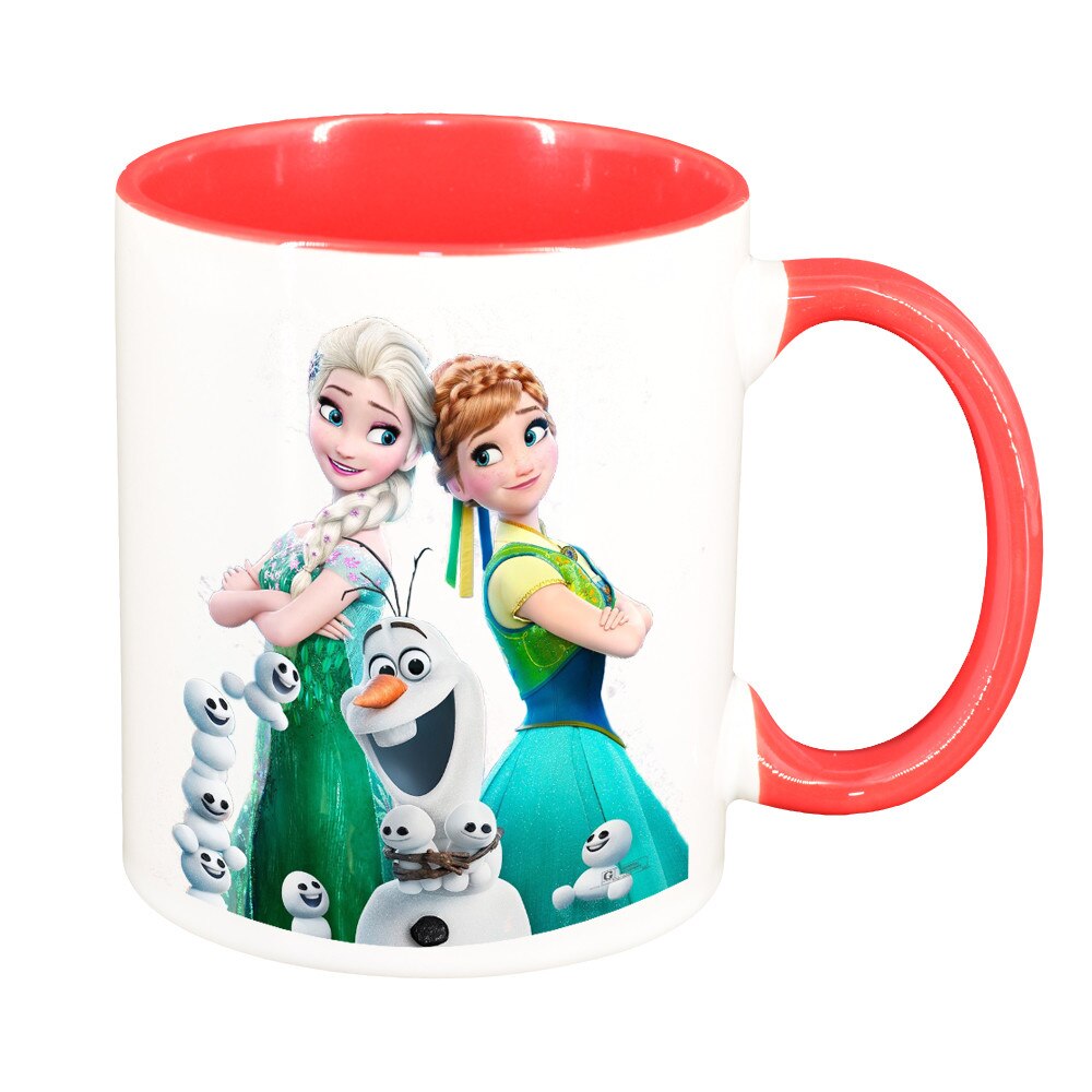 Cana personalizata, Frozen, interior rosu, ceramica, 330 ml