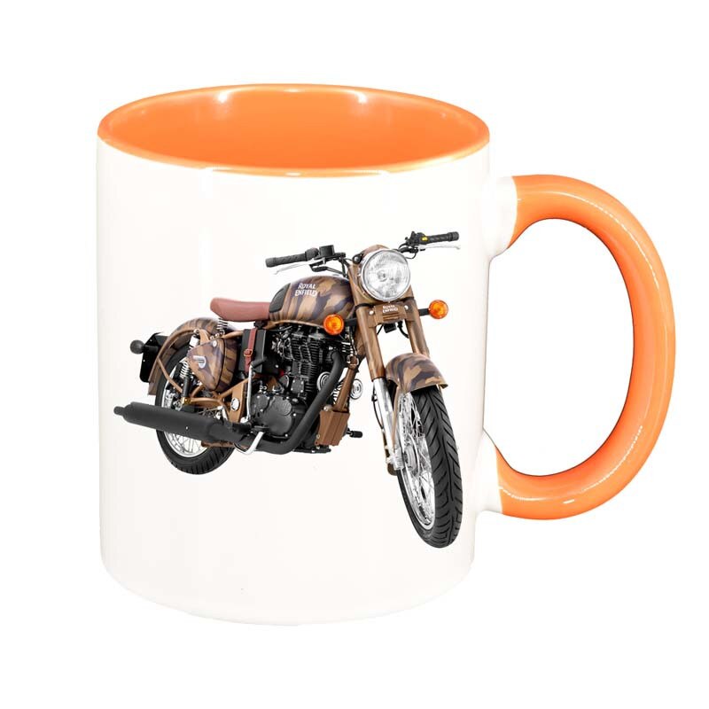 Cana Old School, interior portocaliu, 330ml, D18