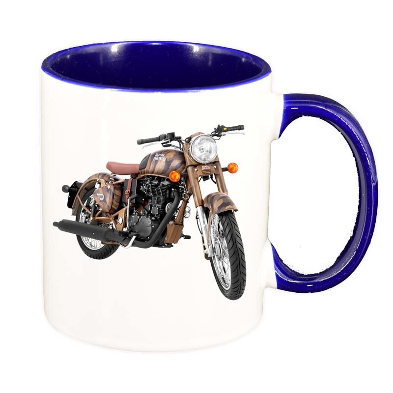 Cana Old School, interior albastru inchis, 330ml, D18