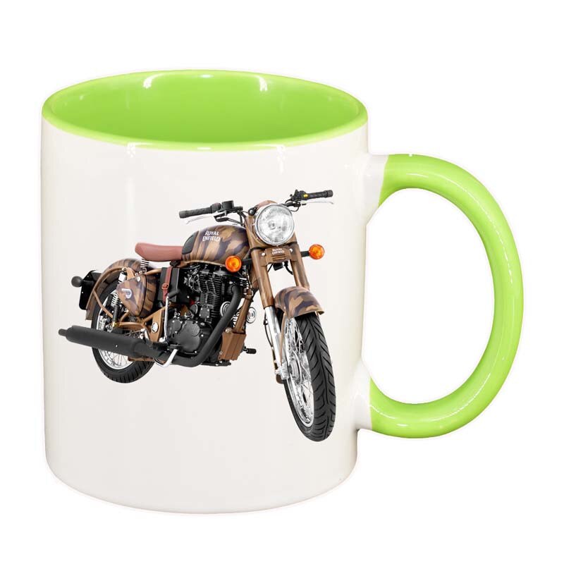 Cana Old School, interior verde deschis, 330ml, D18