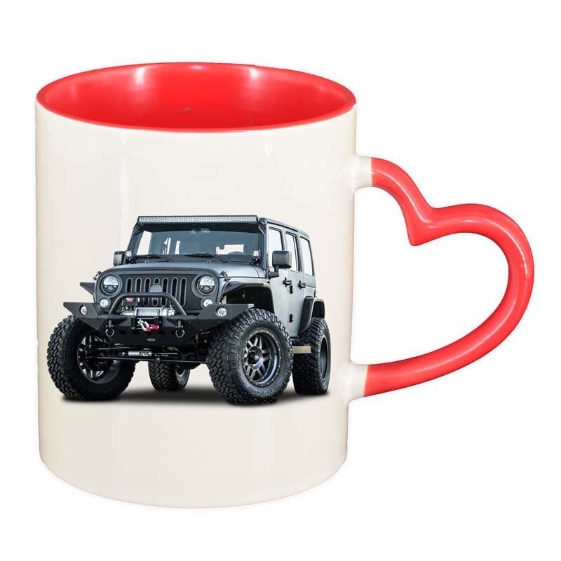 Cana Jeep, interior rosu, maner inima, 330ml, D20