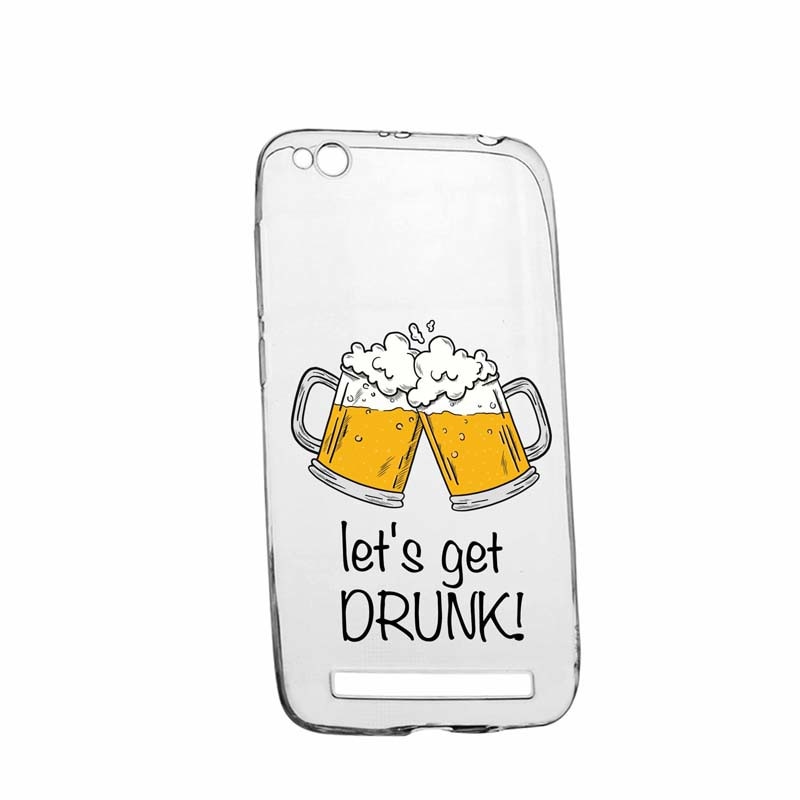 Husa pentru Xiaomi Redmi 4A, Silicon, Slim, Let`s Get Drunk, 170