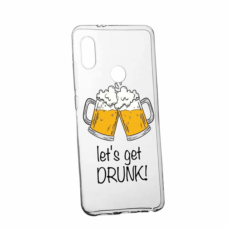 Husa pentru Huawei P Smart 2019, din silicon premium, rezistenta la uzura, anti-alunecare, Slim, Let`s Get Drunk, 170