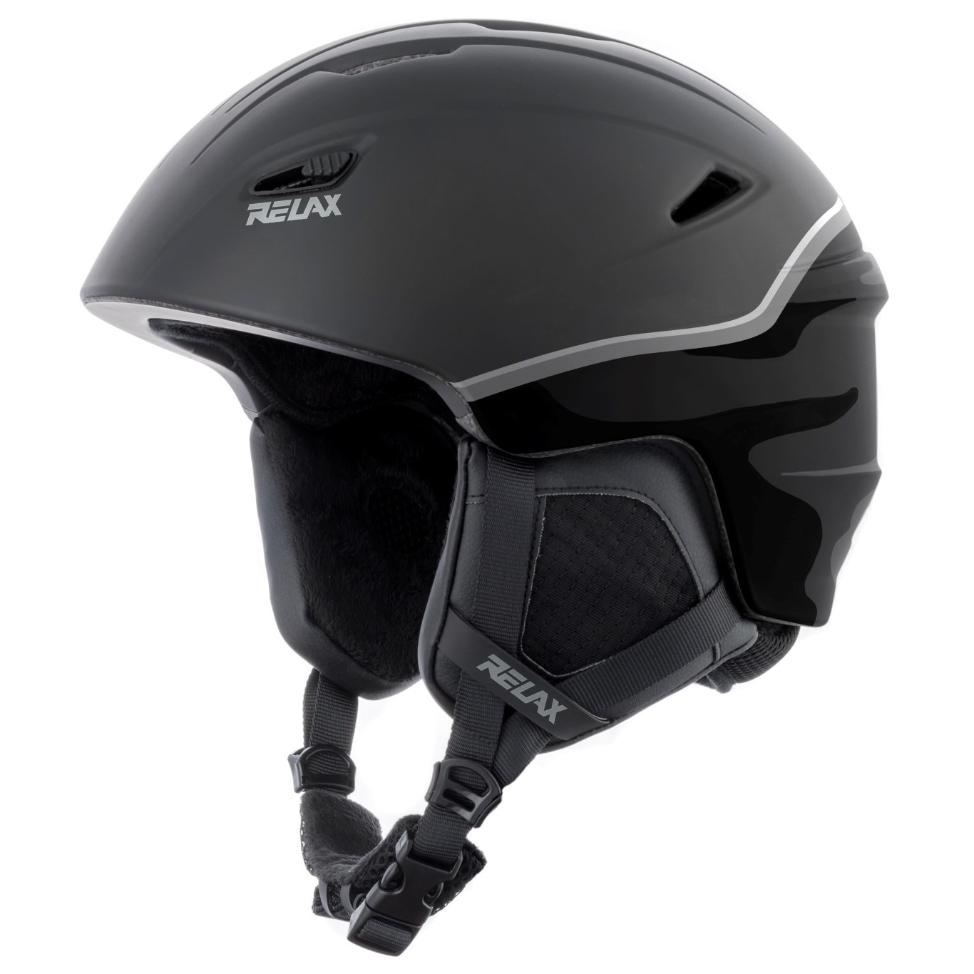 Casca schi/snowboard Relax Wild negru mat/lucios, L (58-60 cm)