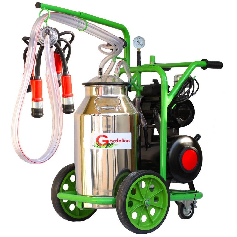 Mulgatoare Gardelina T130 Inox 40L, pahare PLASTIC, 8-10 bovine / h, 1 post, 180l/min, 550W