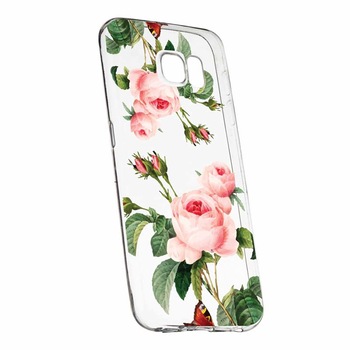 Husa pentru Samsung Galaxy S6 Edge, Silicon, Slim, Trandafir, 172 Husa pentru Samsung Galaxy S6 Edge, Silicon, Slim, Trandafir, 172