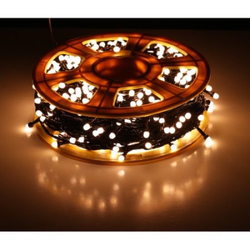 Instalatie de Craciun MAGIC CHRISTMAS, tip liniara, 50 m, 500 leduri, alb cald, jocuri de lumini, MC025WW