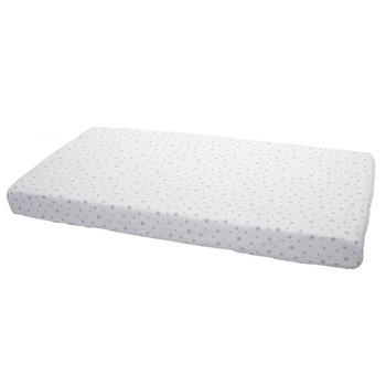 Cearceaf din bumbac cu elastic Stars Light Turquoise 120x60 cm Cearceaf din bumbac cu elastic Stars Light Turquoise 120x60 cm