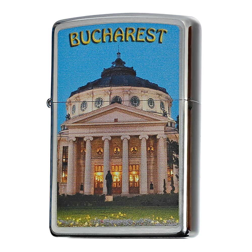 Bricheta Zippo Brush Finish Chrome Romania - Athenaeum