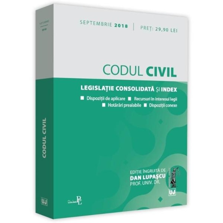 Codul civil Septembrie 2018 - Dan Lupascu