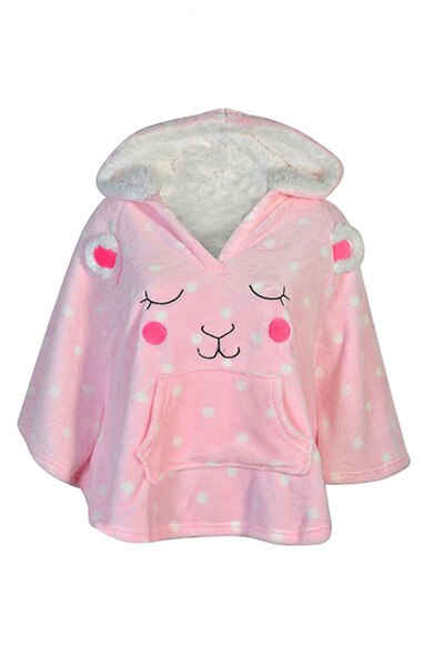 Bluza Pijama Pufoasa Tip Poncho cu gluga, Zola®, Model ursulet Marime universala