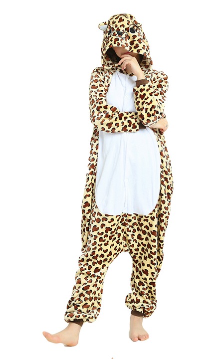 Pijama intreaga kigurumi, Onesie, model leopard