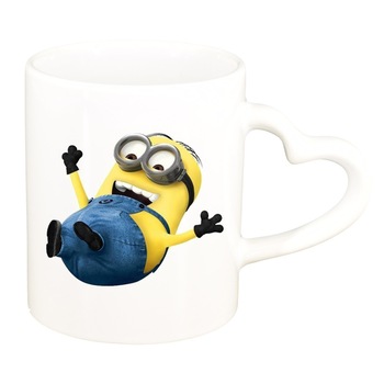 Cana Minion, alb, maner inima, 330ml, D22 Cana Minion, alb, maner inima, 330ml, D22