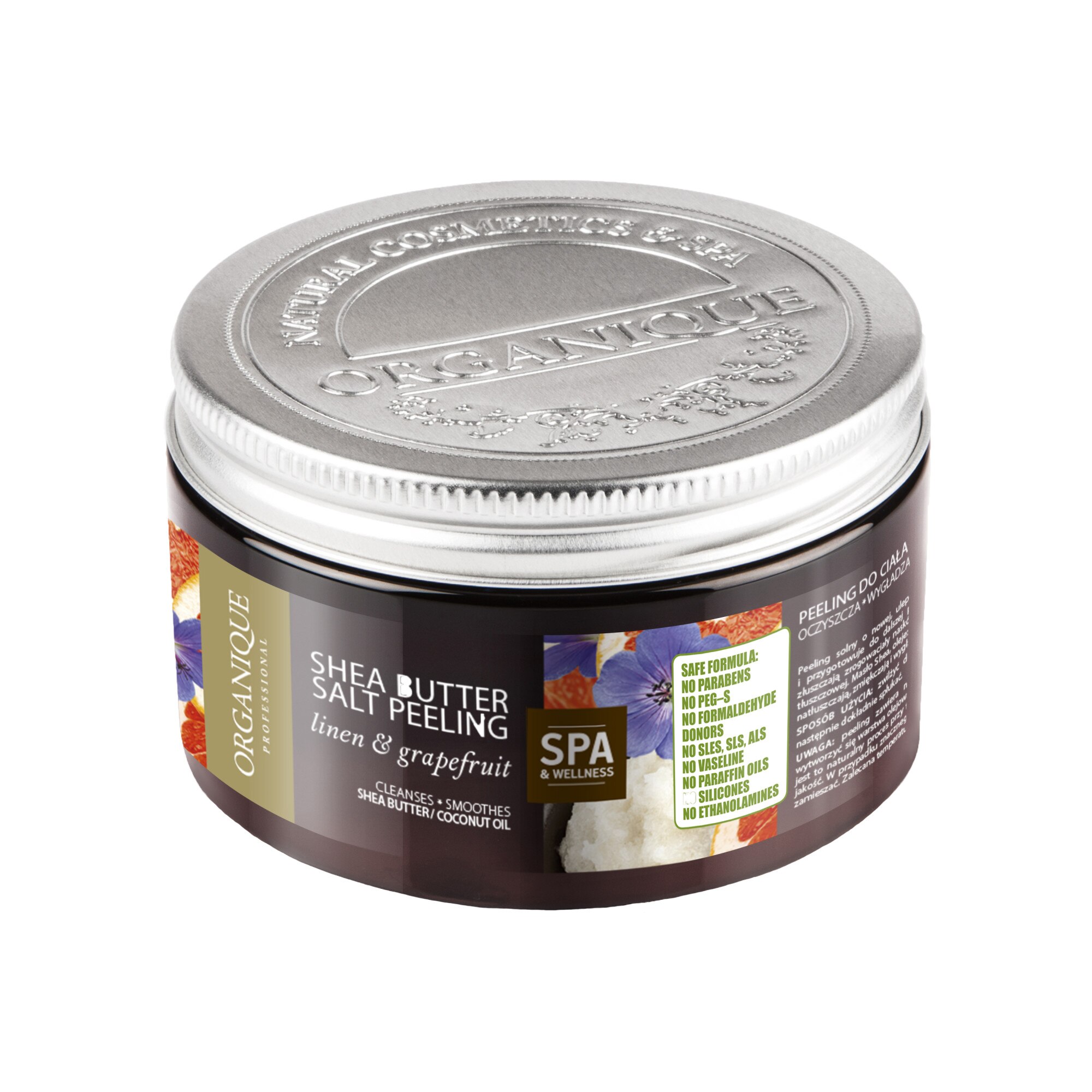 Exfoliant corp cu shea, grepfruit si albastrele, Organique, 450 ml