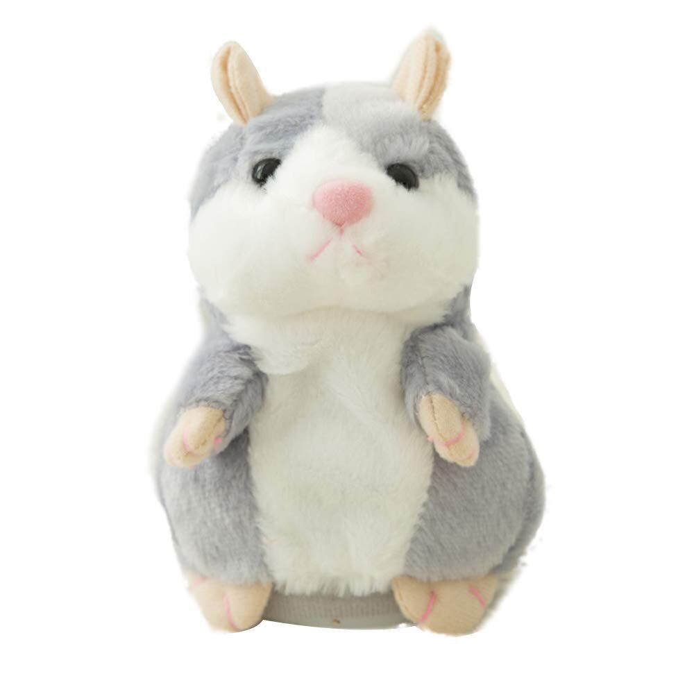 Jucarie Interactiva Copii Hamsterul Vorbitor, Gri, baterii incluse